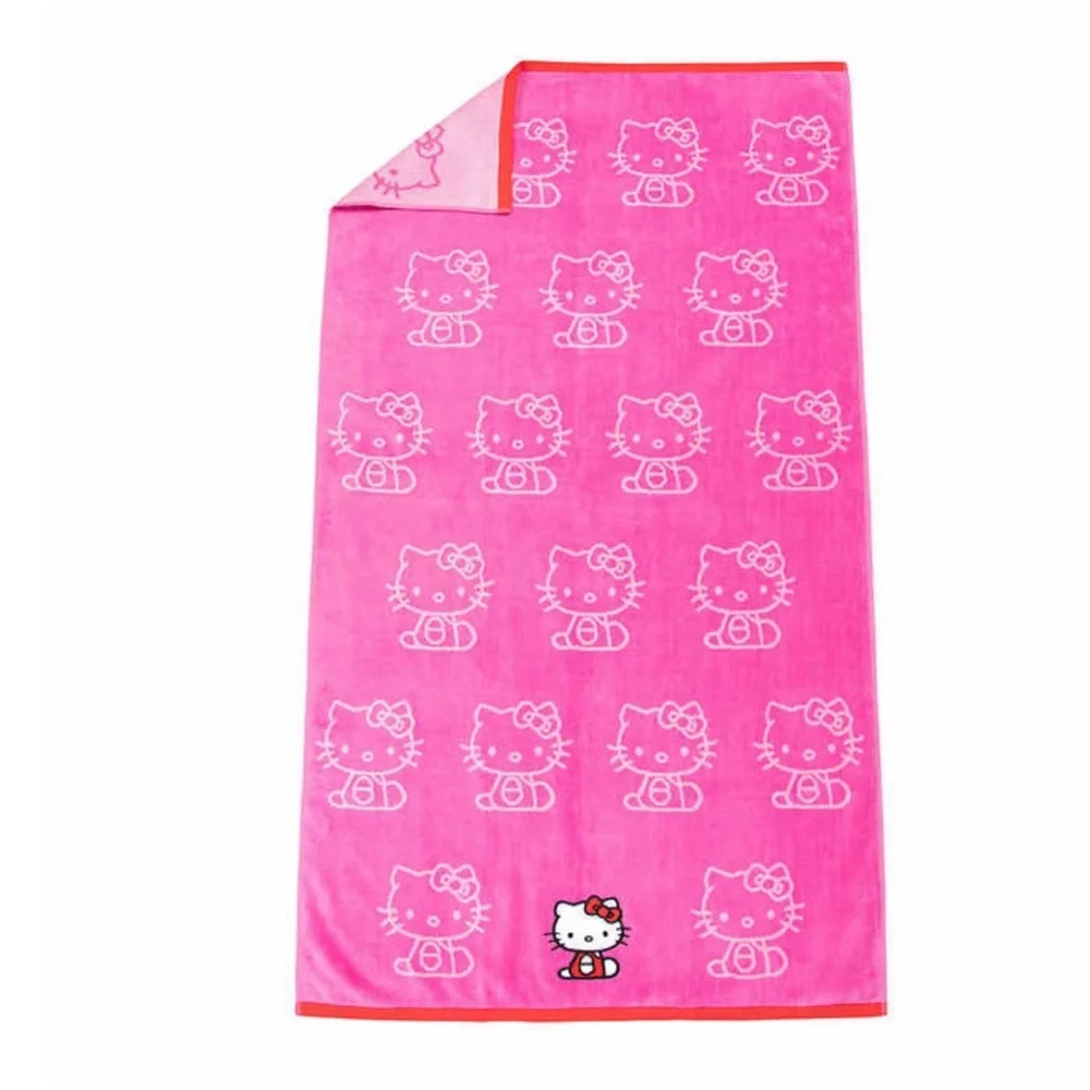 Hello kitty Beach towel with Embroidered (86 cm X 160 cm )